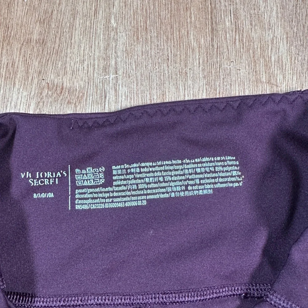 Victoria's Secret Leggings Women 8 Purple Activewear Pockets High Rise Stretch